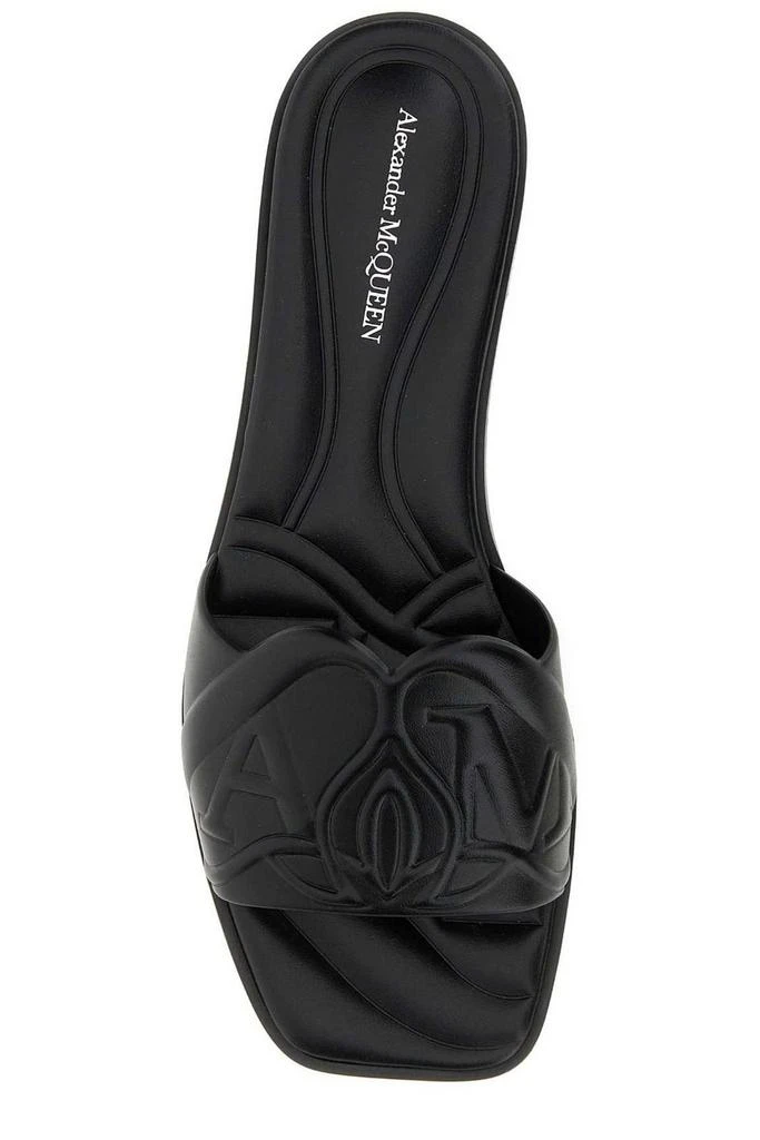 Alexander McQueen Alexander McQueen The Seal Embossed Slip-On Slides 3