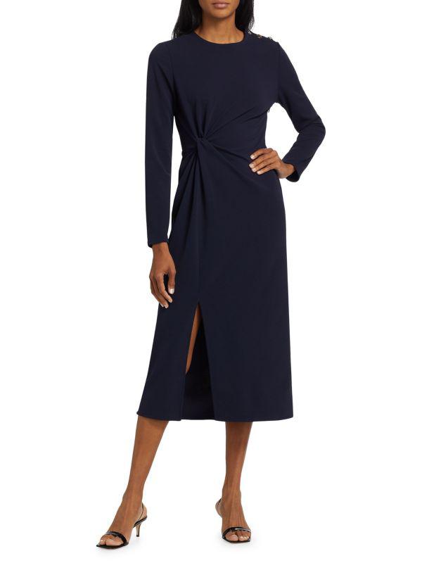 Tanya Taylor Robinette Scuba Crepe Midi-Dress