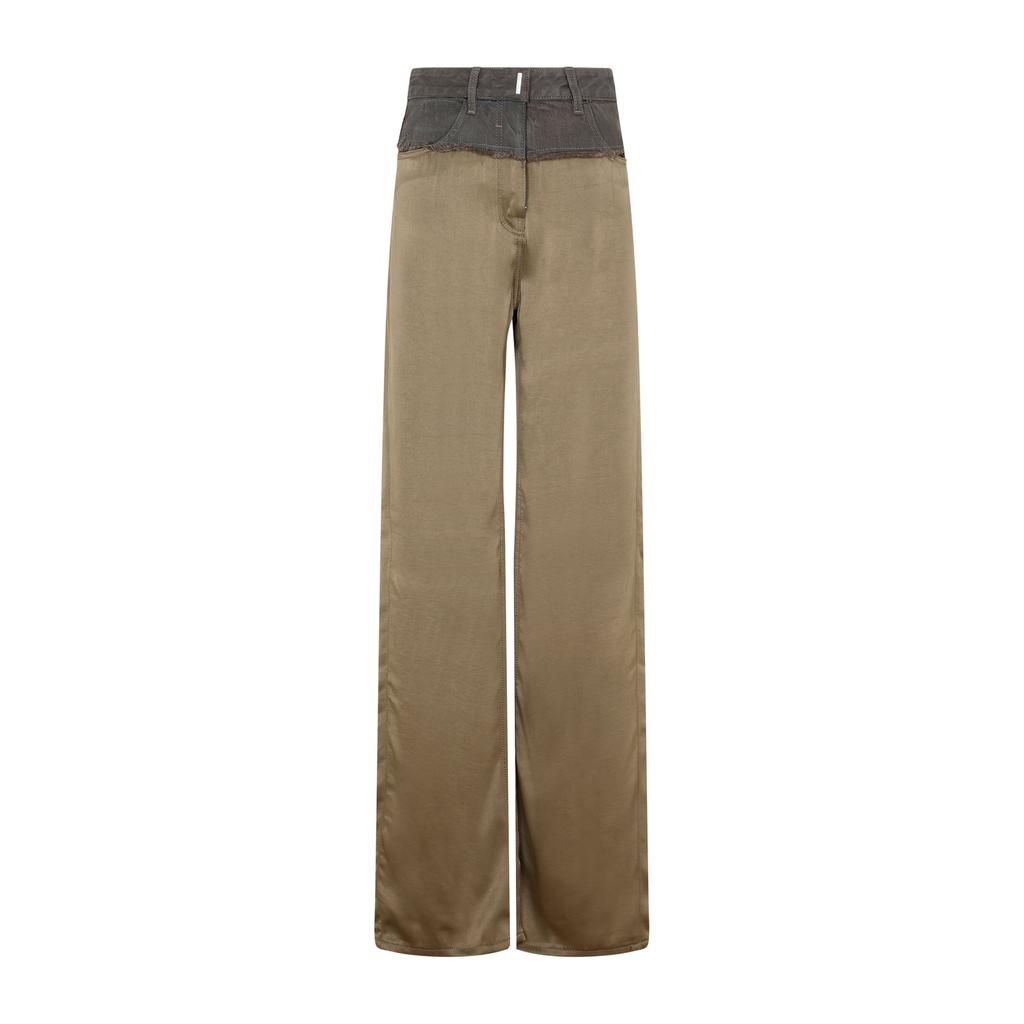 Givenchy Boot Cut Jeans In Denim With Chain Details - Pants
