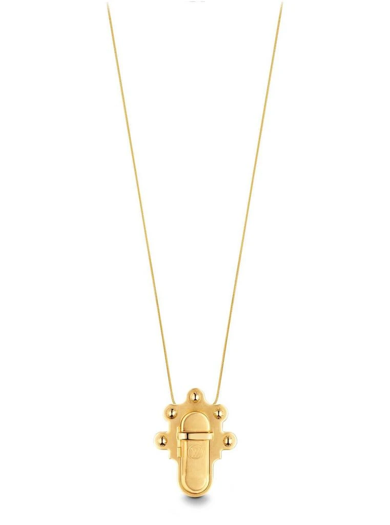 LOUIS VUITTON Trunk Lock Pendant Necklace and Brooch 1