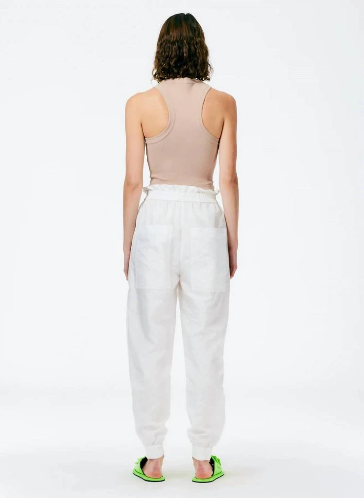 Tibi Ribbed Cropped Tank In Sand 3