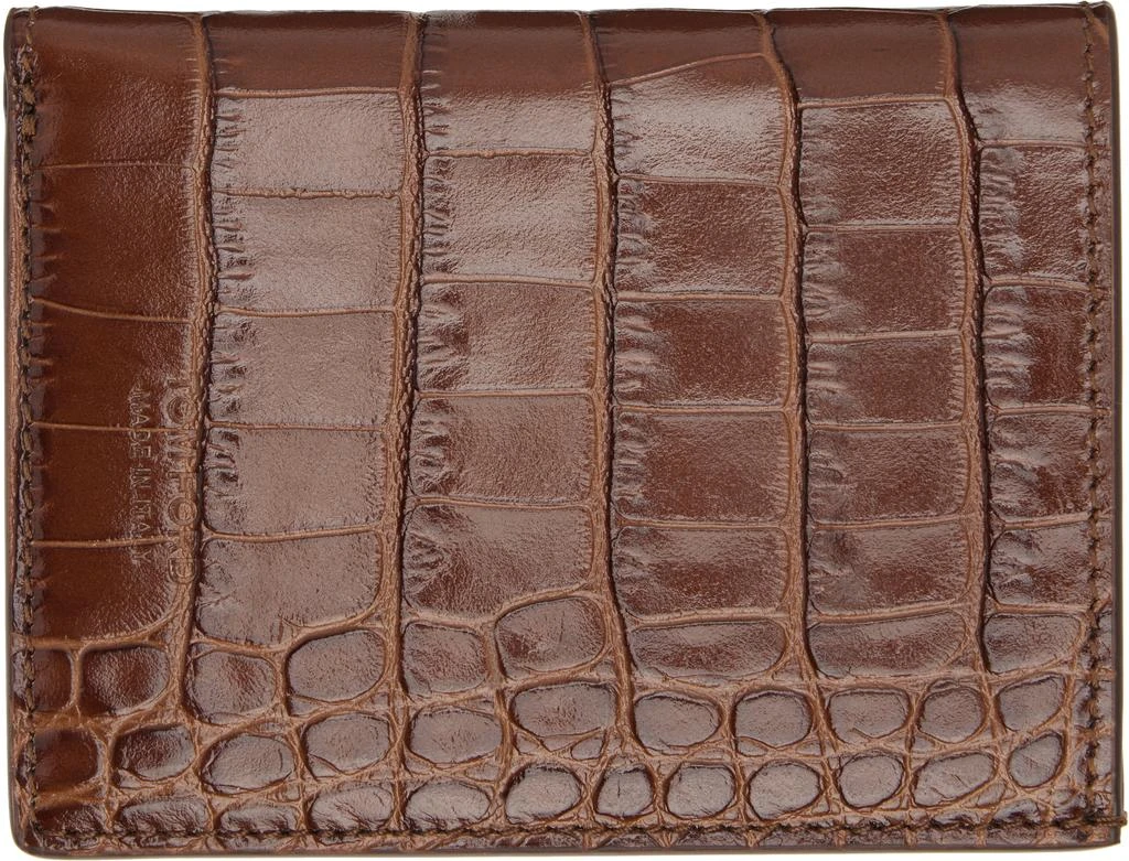 Tom Ford Brown Folding Card Holder