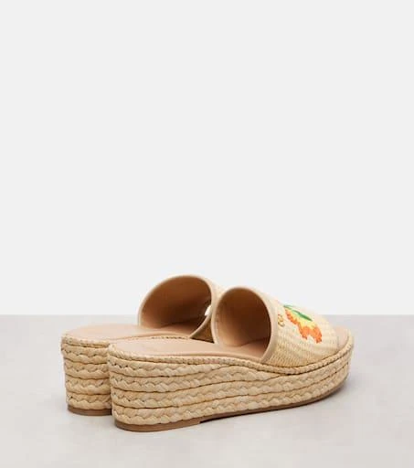 Valentino Bribri 65 raffia espadrille wedges 2