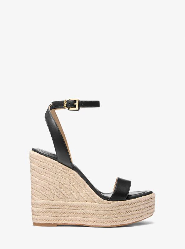 Michael Kors Leighton Leather Wedge Sandal 2