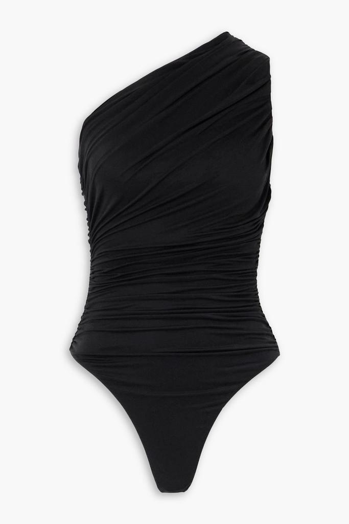 GAUGE81 Tera one-shoulder ruched stretch-jersey bodysuit