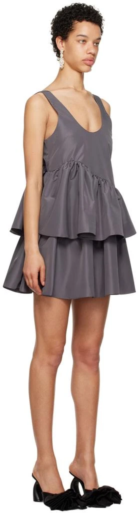 Kika Vargas SSENSE Exclusive Gray Valeria Minidress 2
