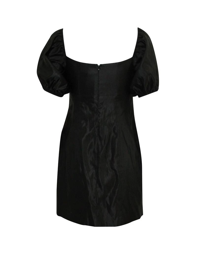 CAROLINE CONSTAS Off Shoulder Dress with Cut Out in Black Cotton 3