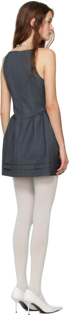 Shushu/Tong Gray 3D Bow Hanging Neck Minidress 3