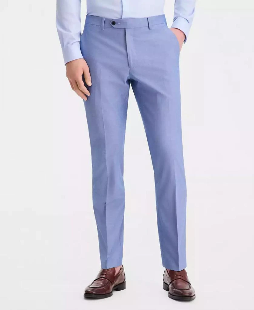 Tommy Hilfiger Men's Modern-Fit Th Flex Stretch Chambray Suit Separate Pants - Blue - 30x30 Tommy Hilfiger Men's Modern-Fit Th Flex Stretch Chambray Suit Separate Pants - Blue - 30x30