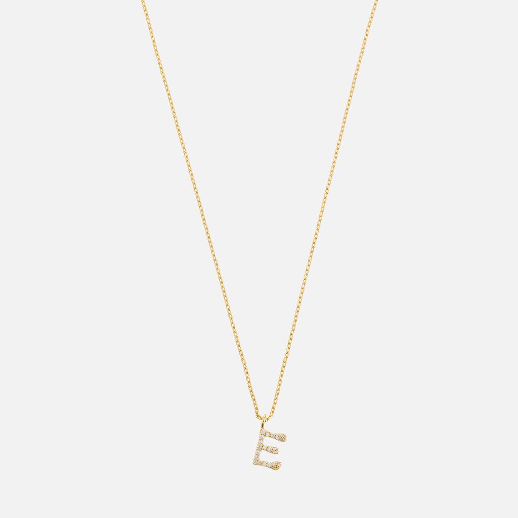 ASTRID & MIYU Astrid & Miyu Initial Pavé 18K Gold-Plated Necklace