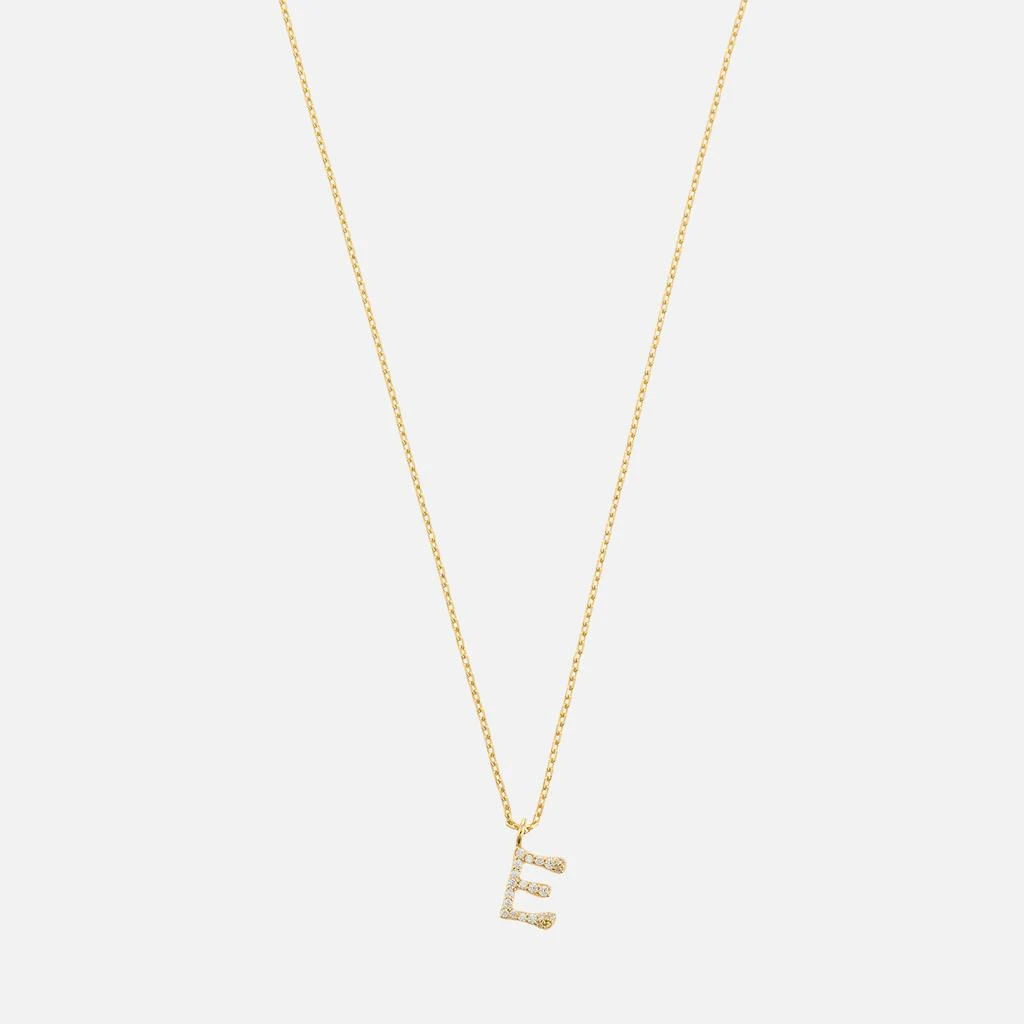 ASTRID & MIYU Initial Pavé 18K Gold-Plated Necklace 2