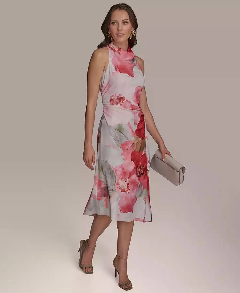 Donna Karan Women's Printed Cowl-Neck Midi Dress 2