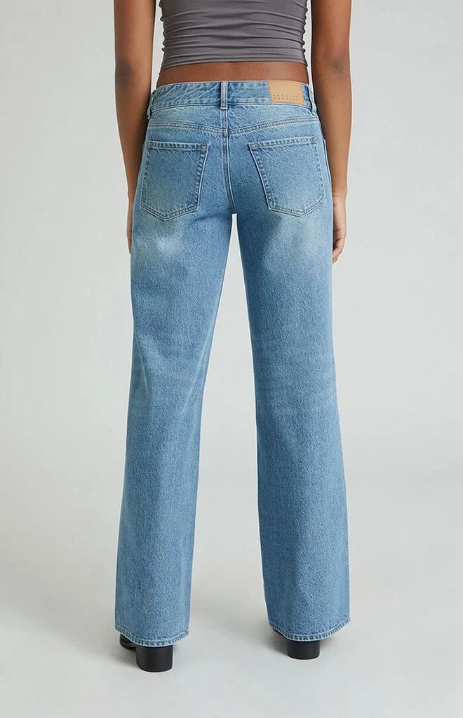 PacSun Casey Low Rise Baggy Jeans Double Button Medium Indigo 4