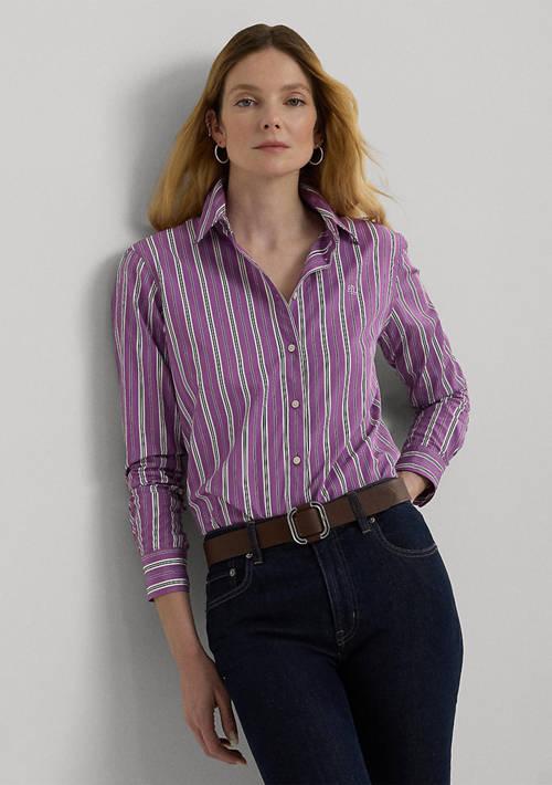 Ralph Lauren Ralph Lauren Petite Classic Fit Striped Broadcloth Shirt