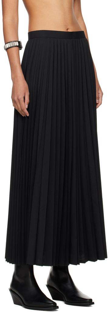 Junya Watanabe Black Pleated Maxi Skirt