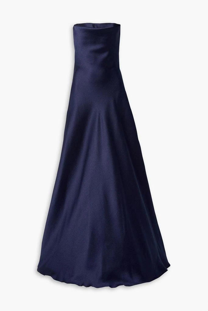 REEM ACRA Strapless mikado-piqué gown 1