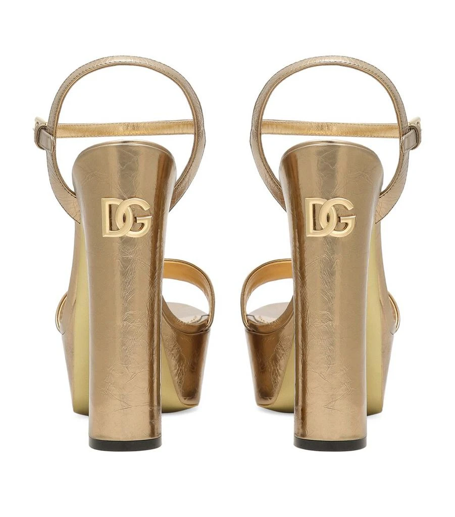 Dolce & Gabbana Leather Platform Sandals 105 2