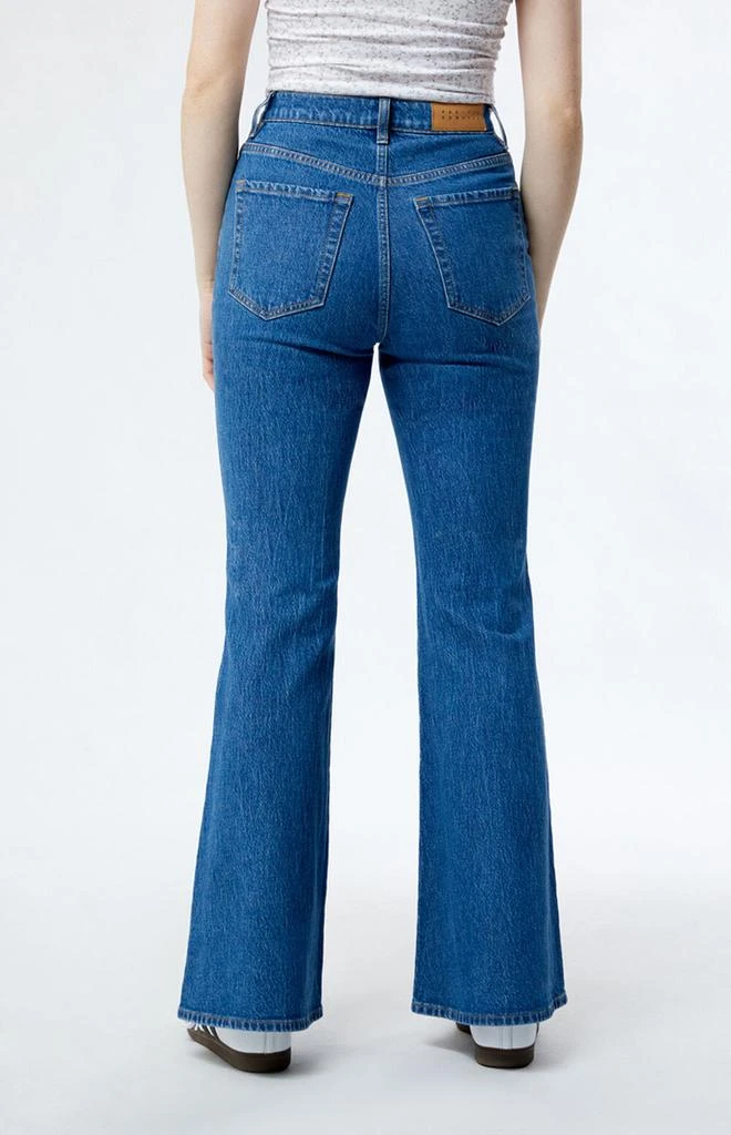 PacSun Eco Stretch Dark Indigo High Waisted Flare Jeans 4
