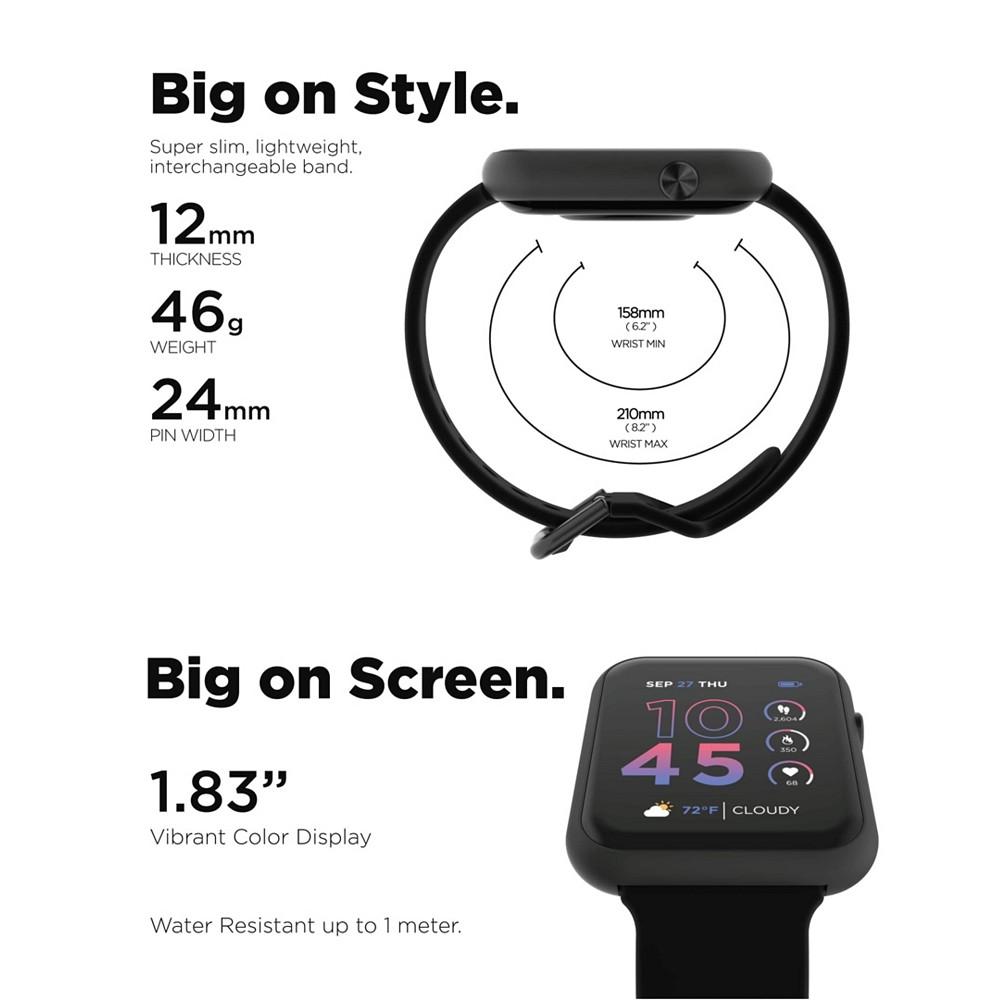 iTouch Air 4 Unisex Black Silicone Strap Smartwatch