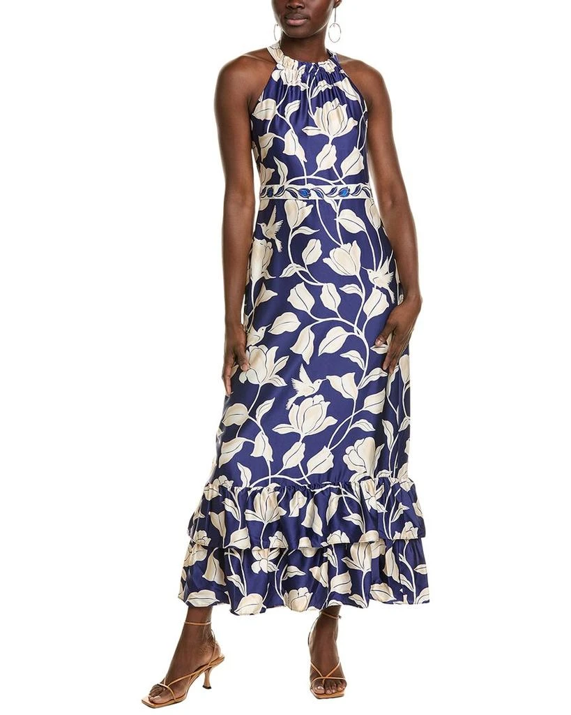 chinese dress ladies Maggy London Women's Shoulder Strap Tiered Maxi Dress with Eyelet Trim at  Hem Tier at Amazon Women's Clothing store