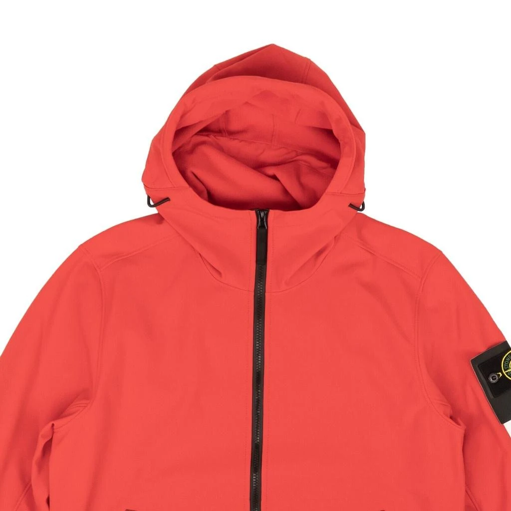 Stone Island Red Polyester Soft Shell Tech Light Jacket 2