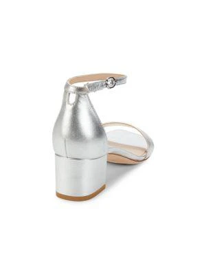 Stuart Weitzman Metallic Leather Sandals 3
