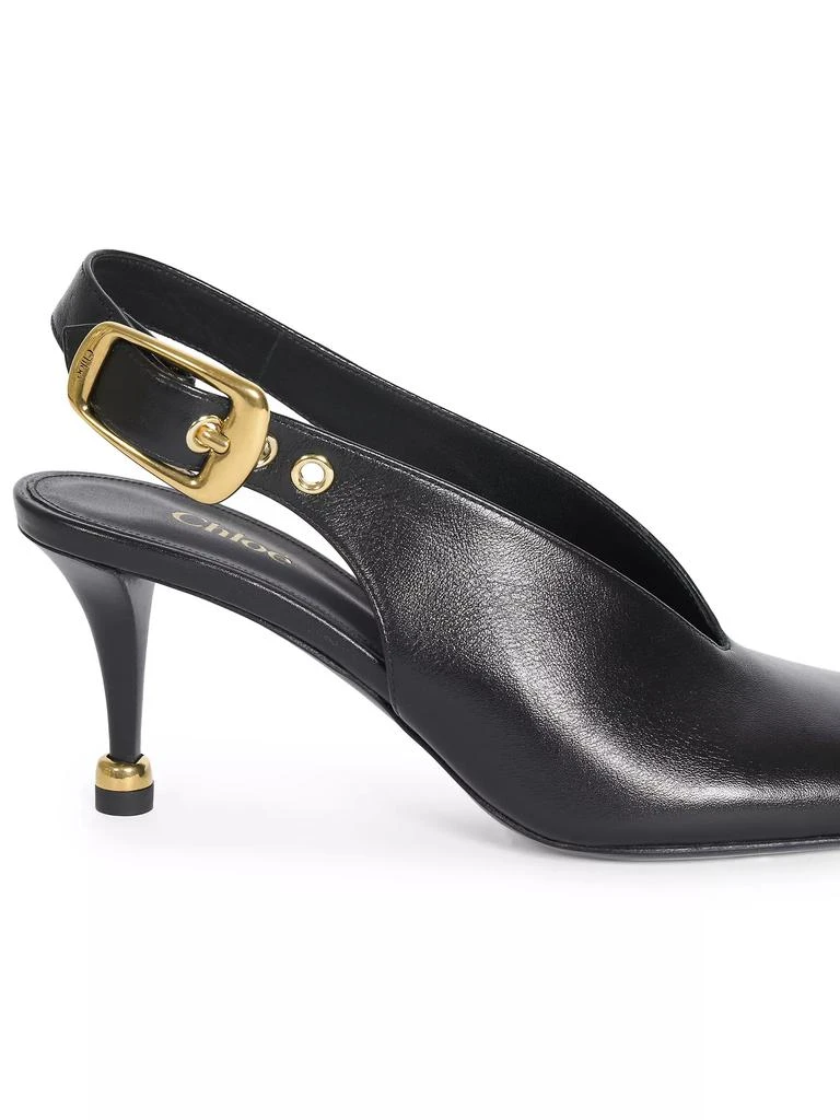 Chloé Andrea 70MM Leather Sling-Back Pumps 5