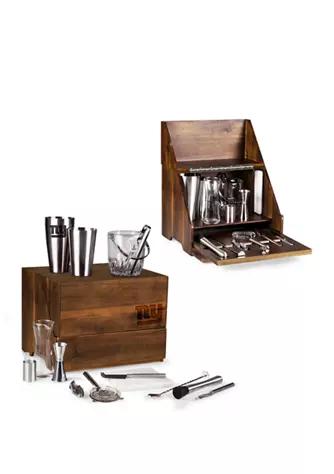 Legacy Nfl New York Giants Madison Acacia Tabletop Bar Set