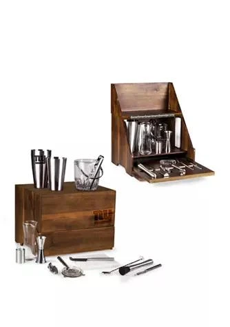 Legacy Nfl New York Giants Madison Acacia Tabletop Bar Set 1