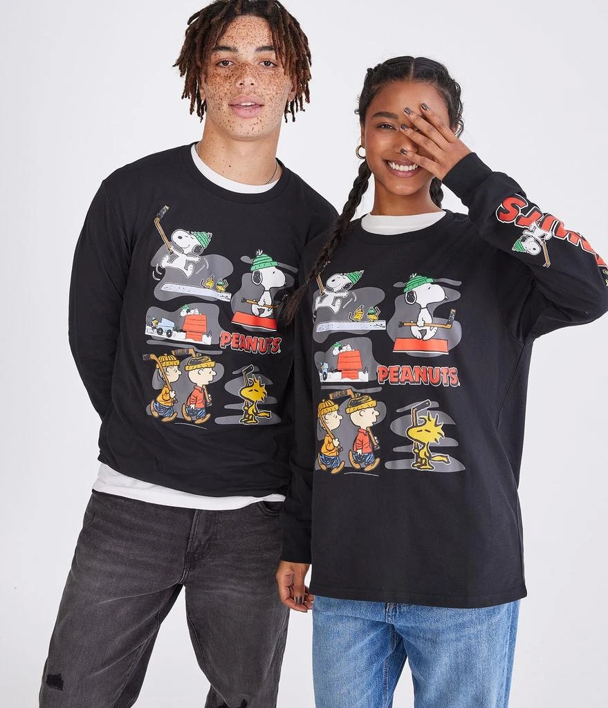 Aeropostale Peanuts | Aéropostale Long Sleeve Snoopy Hockey Relaxed Graphic Tee 1