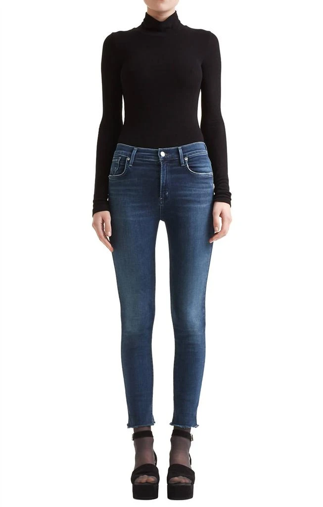 AGOLDE Sophie Claremont High Rise Skinny Crop Jeans In Blue 1