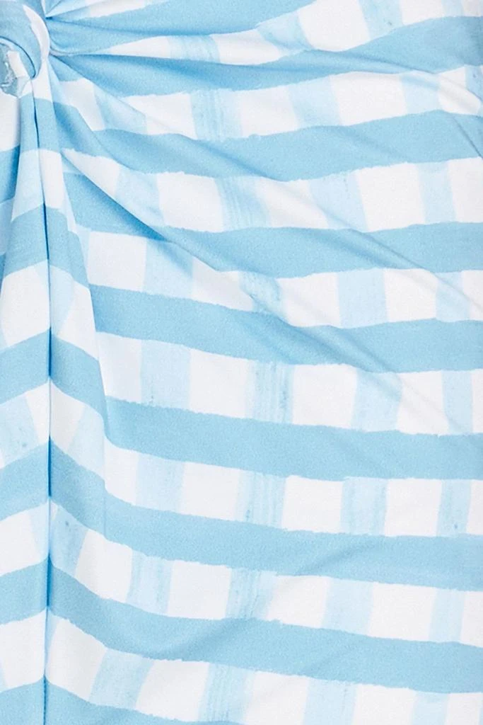 JACQUEMUS Nodi knotted gingham pareo 4