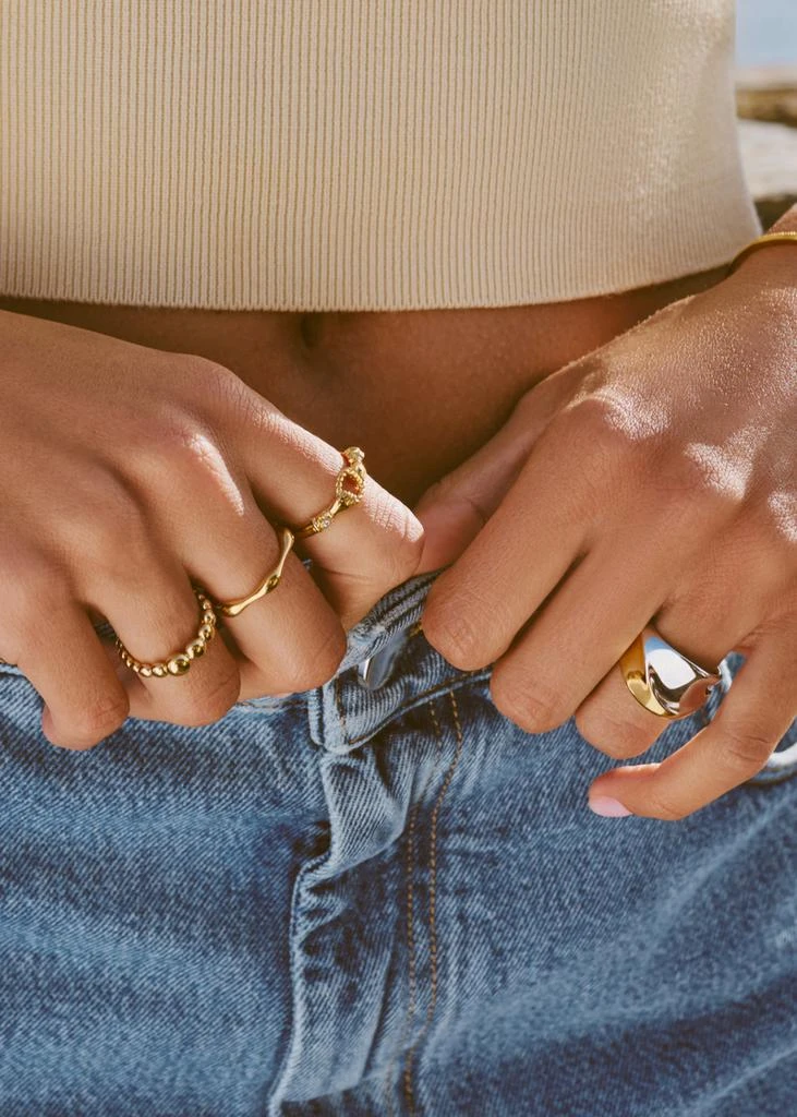 Missoma Sculptural molten statement ring 2