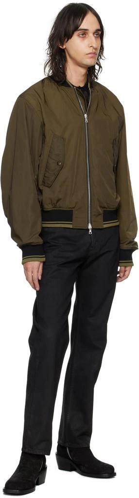 Dries Van Noten Brown Zip Bomber Jacket 4