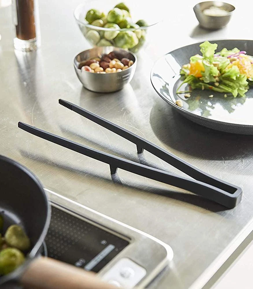 Yamazaki Home Floating Utensil - Four Styles, Silicone, Tweezer, Dishwasher Safe, Floating Design, No Assembly 2