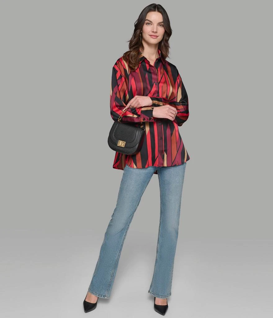 Karl Lagerfeld Paris SATIN PRINTED BLOUSE 6