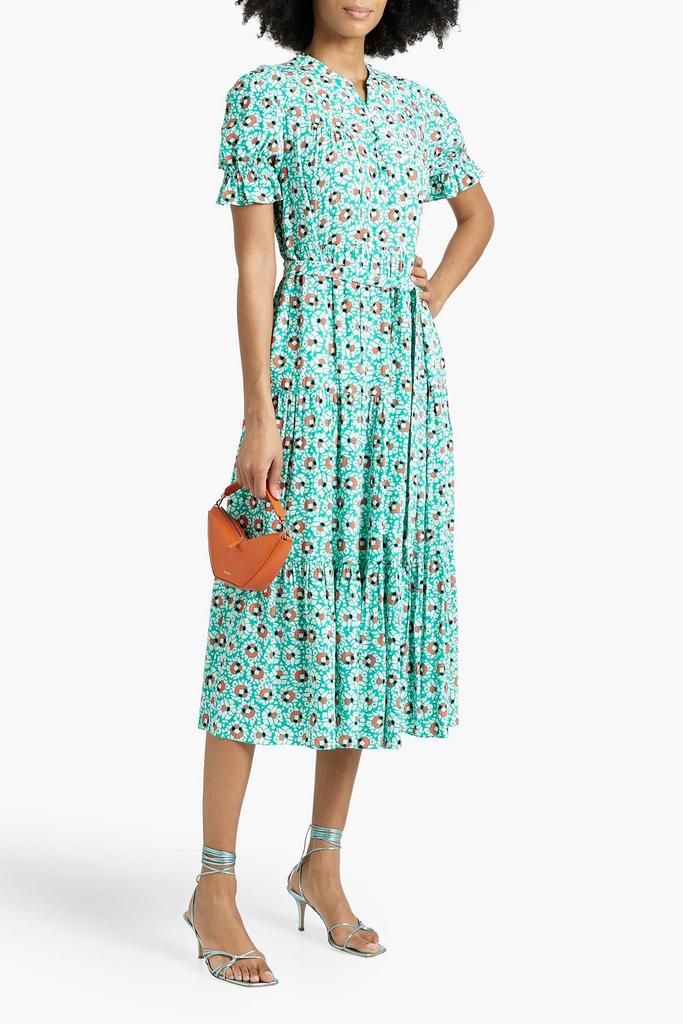Diane von Furstenberg Kramer tiered printed crepe midi dress