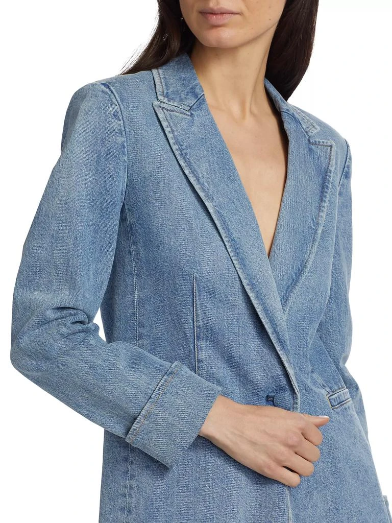 Alice + Olivia Justin Cotton Roll-Cuff Blazer 6