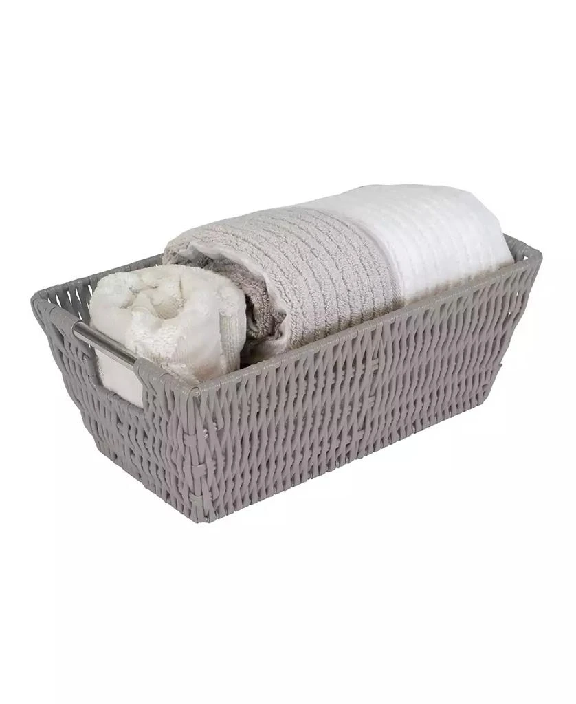 Simplify Small Shelf Storage Rattan Tote Basket 3