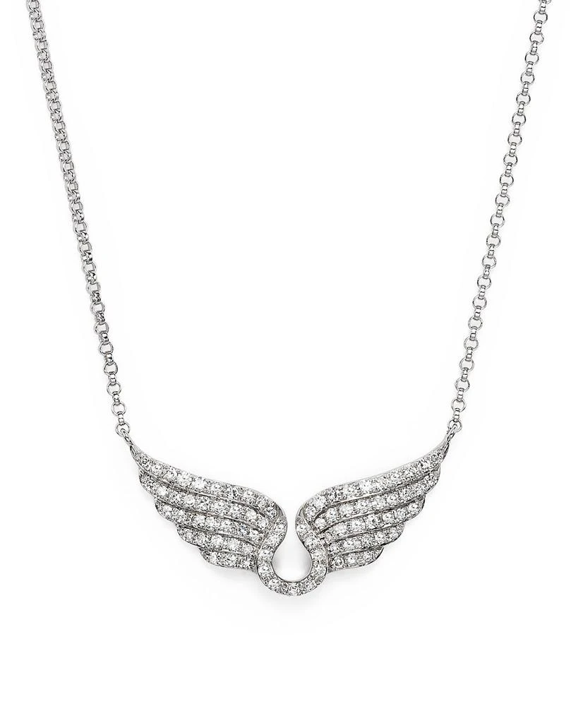 Bloomingdale's Diamond Wing Necklace in 14K White Gold, .30 tcw 1