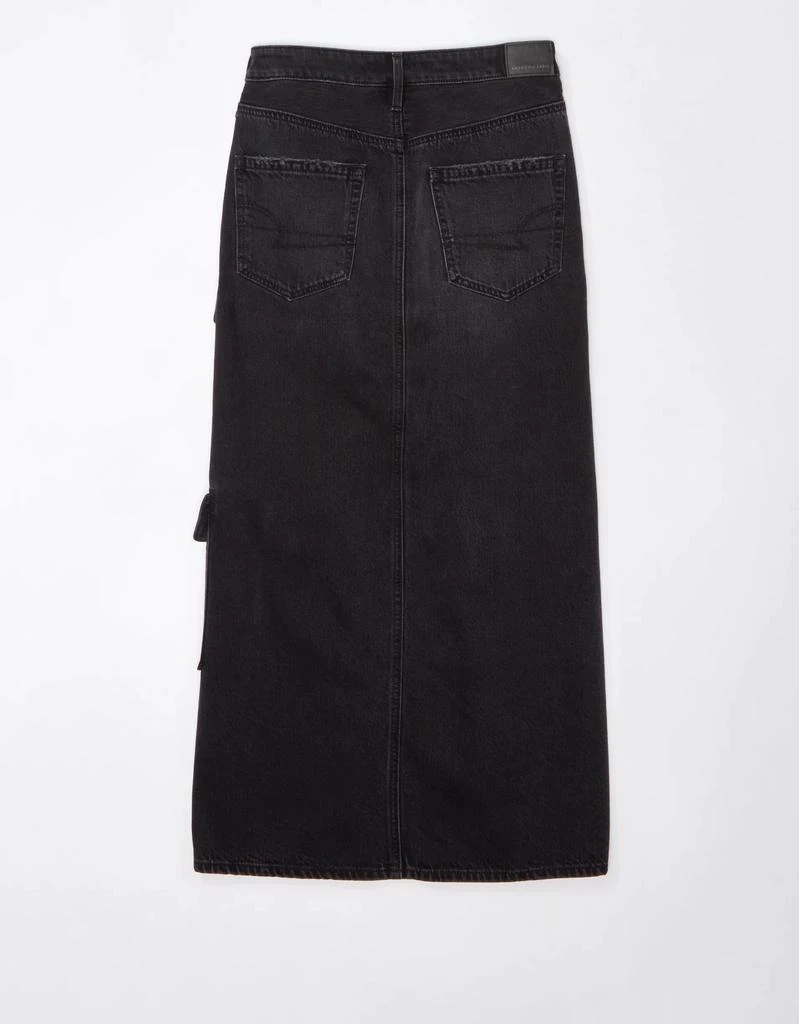 AE AE Low-Rise Denim Cargo Maxi Skirt 4