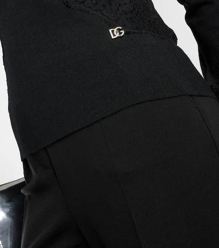 Dolce 
Gabbana Lace-trimmed cashmere-blend sweater 5