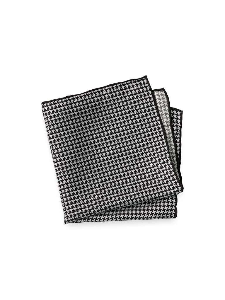 Paul Fredrick Houndstooth Silk Pocket Square 5