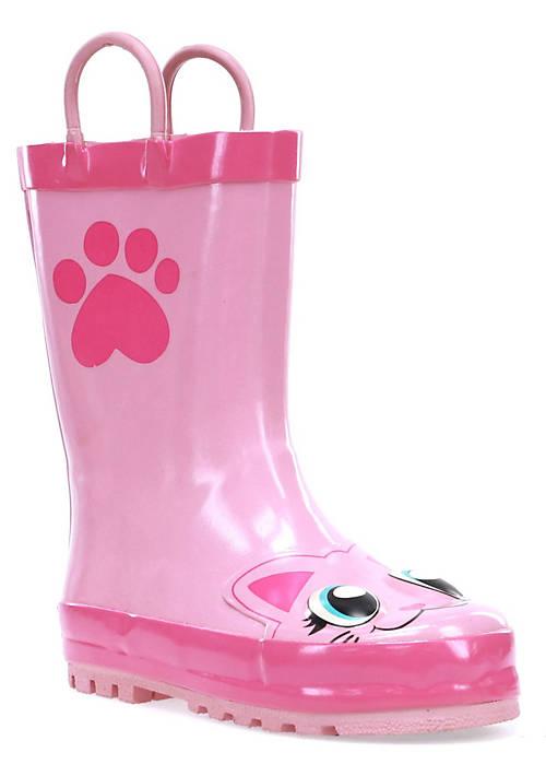 Western Chief Chief Toddler Youth Girls Pink Kitty Rain Boot