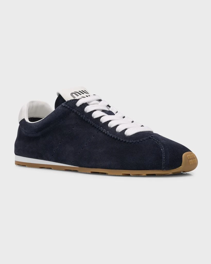 Miu Miu Suede Bicolor Retro Trainer Sneakers 4