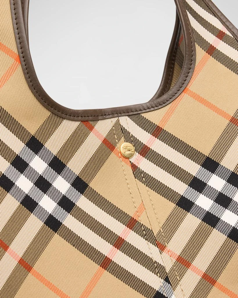 Burberry Medium East-West Check Tote Bag 5