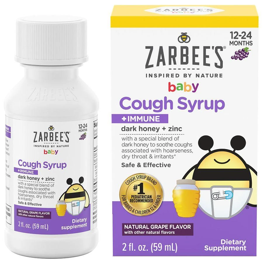 ZarBee's Naturals Baby Cough Syrup + Immune Support Grape 3