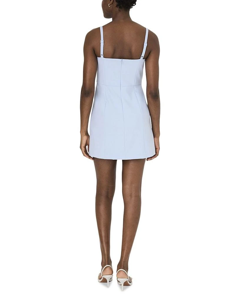 French Connection Whisper Bow Trim Slit Mini Dress 10