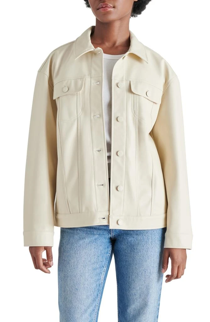 Steve Madden Faux Leather Trucker Jacket 1