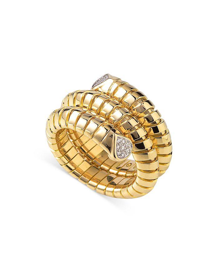 MARINA 18K Yellow Gold Timo Diamond Pavé Coil Ring